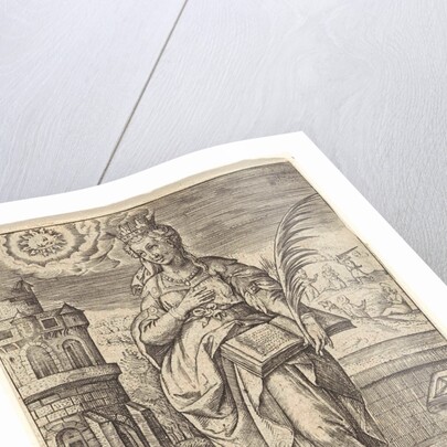 St. Barbara by Johannes Wierix