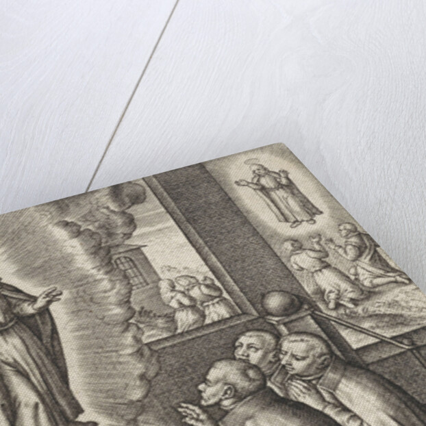 Appearance of Ignatius Loyola to three Jesuits by Hieronymus Wierix