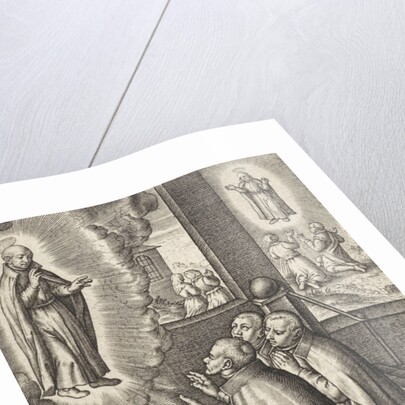 Appearance of Ignatius Loyola to three Jesuits by Hieronymus Wierix