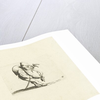 Dwarf with sling, stool and sword; Dwarf with walking stick by Abraham Bosse