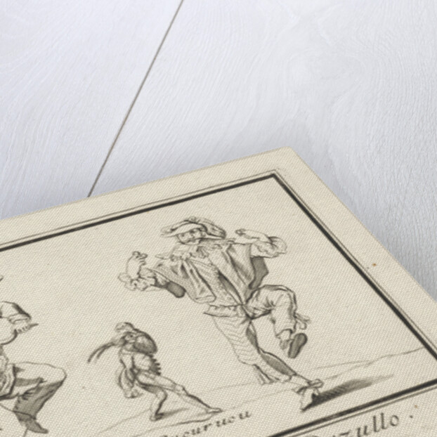 Scaramouche, Cucurucu and Razullo. Anthonie de Winter by Cornelis Danckerts II