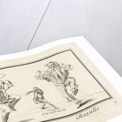 Scaramouche, Cucurucu and Razullo. Anthonie de Winter by Cornelis Danckerts II