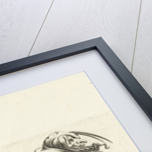 Grotesque figure with hurdy-gurdy; Dwarf with grill and sword by Abraham Bosse