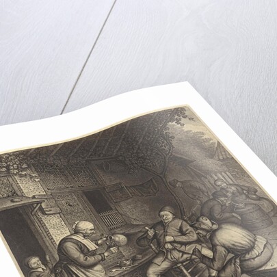 Farmers on the terrace before an inn, Germany by Leonard Schenk