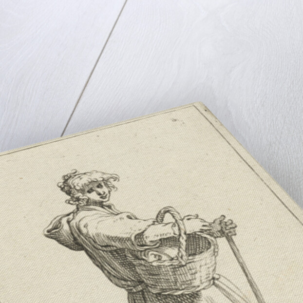Young farmer with basket by Abraham Bloemaert