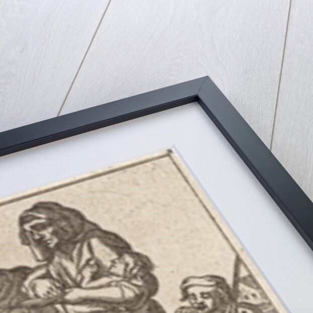 Eating figures around a table by Claes Jansz. Visscher II