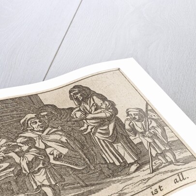 Eating figures around a table by Claes Jansz. Visscher II