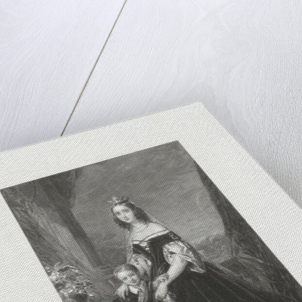 Portrait of Frederika Sophia Mathilda of Württemberg with her son by Koenraad Fuhri