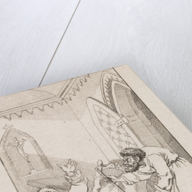 Falling cleric and a man with a letter by François Bohn