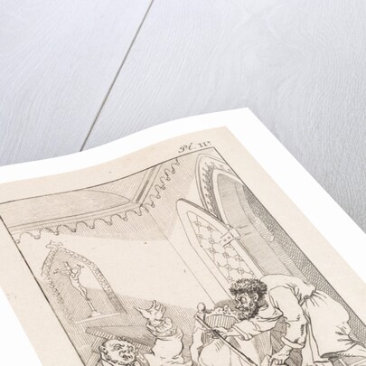 Falling cleric and a man with a letter by François Bohn