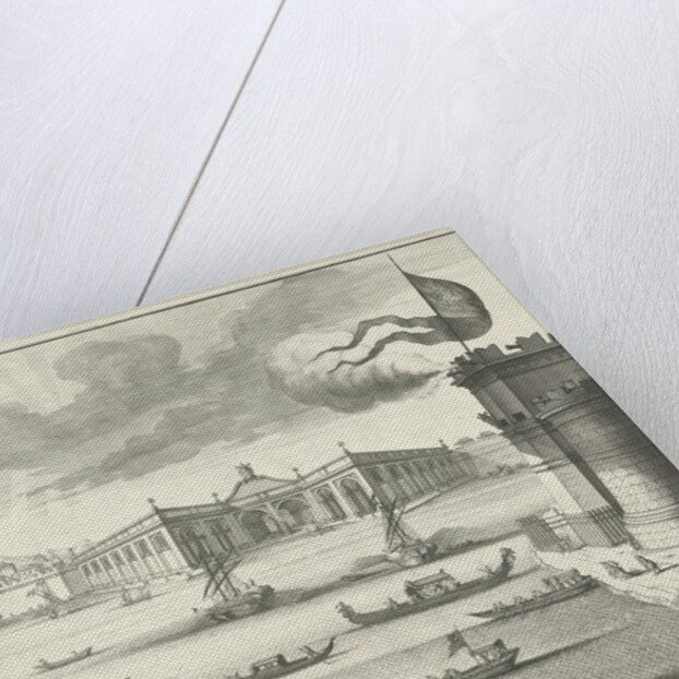 View of the port of Civitavecchia, Italy by Jacob de Later