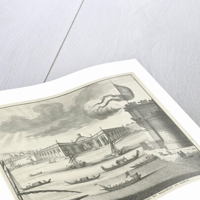 View of the port of Civitavecchia, Italy by Jacob de Later