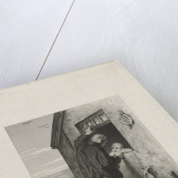 Conversation between a fisherman and a child by Johann Heinrich Maria Hubert Rennefeld