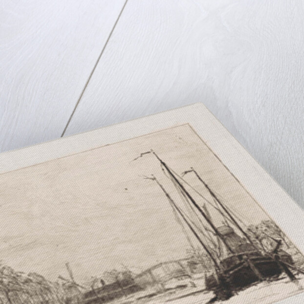 View of the frozen Kattensloot, Amsterdam by Frans Schikkinger