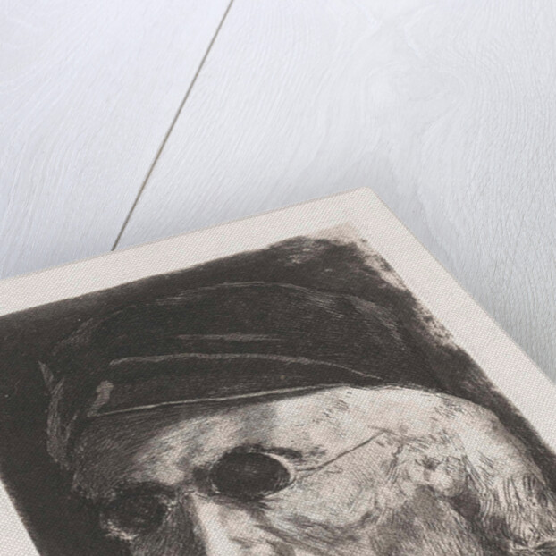 Face of a man with glasses by Frans Schikkinger