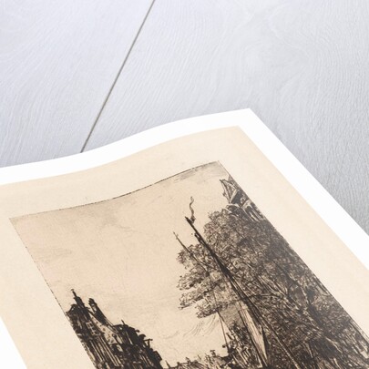 View of the Damrak in Amsterdam by Frans Schikkinger