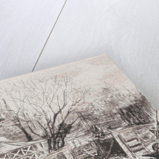 Polder house and the lock in Boerenwetering Amsterdam by Frans Schikkinger