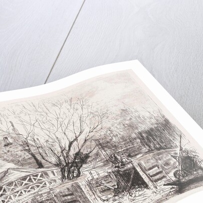 Polder house and the lock in Boerenwetering Amsterdam by Frans Schikkinger