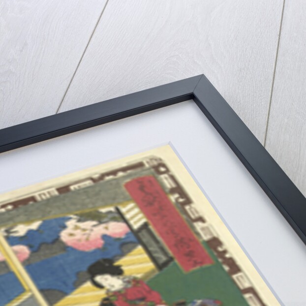 Man talking with squatting woman by Murata Heiemon