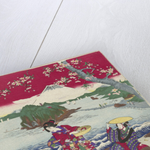 Searching for shells on the beach by Anonymous