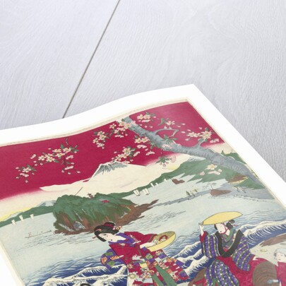 Searching for shells on the beach by Anonymous