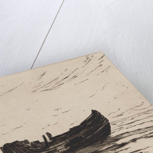 Wreck of a fishing boat by Carel Nicolaas Storm van 's-Gravesande