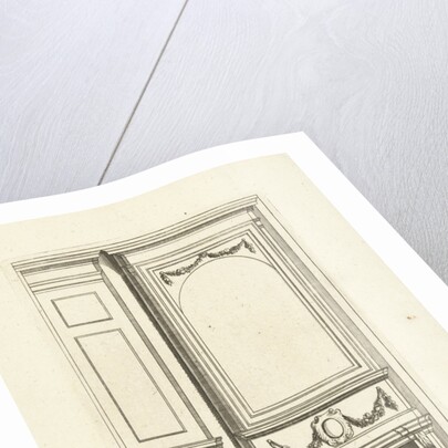 The tablet of the high chimney breast is supported by Ionic pilasters by Justus Danckerts