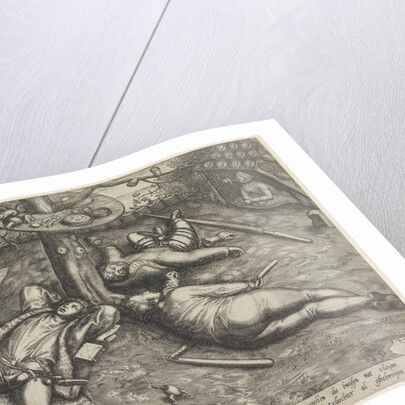 Luilekkerland, cockaigne by Pieter van der Heyden