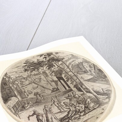 Prodigal son squanders his money by Anonymous