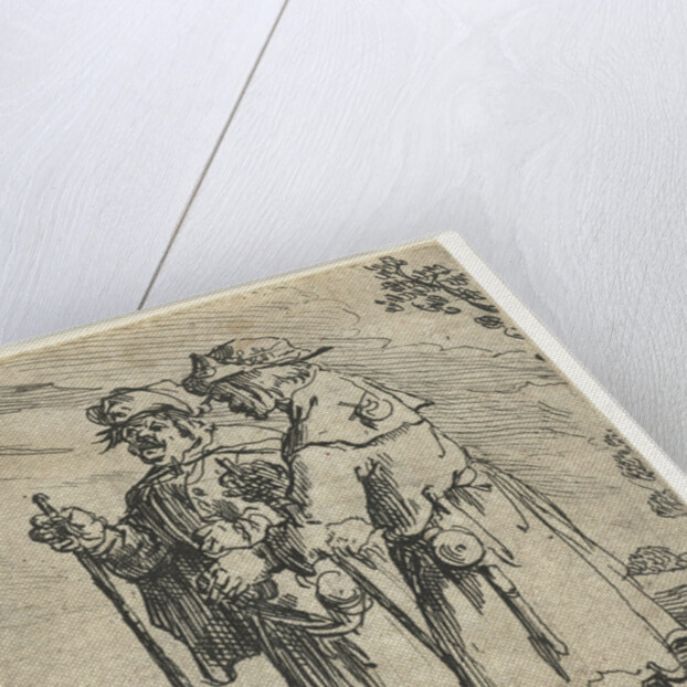 Two pilgrims on the road by Andries Both