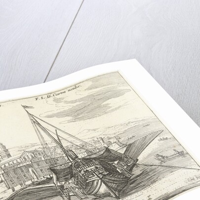 Galley in an Italian port by François Langlois