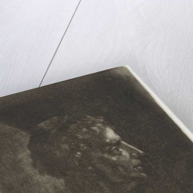 Bust of a man in profile by Justus van den Nijpoort