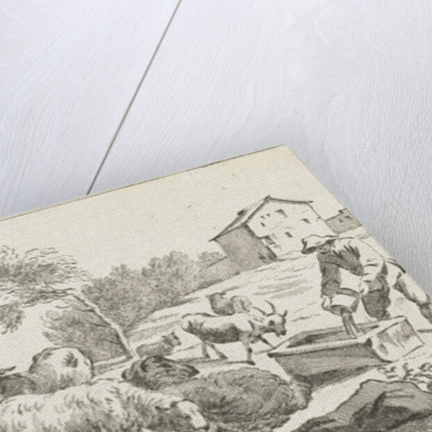 Shepherd with his flock by Jan Matthias Cok