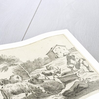 Shepherd with his flock by Jan Matthias Cok