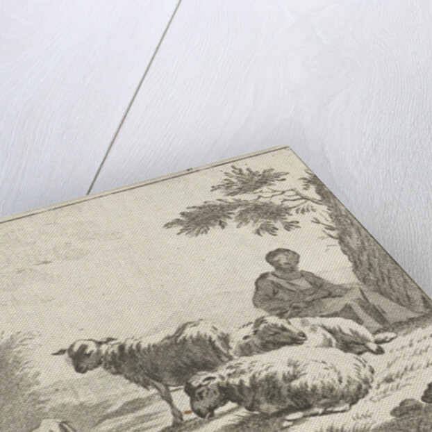 Shepherdess with flock by Jan Matthias Cok