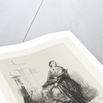 Study of a woman on a stove warms her feet by David Bles