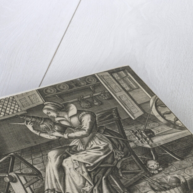 Spinster in an interior by Jan van Halbeeck