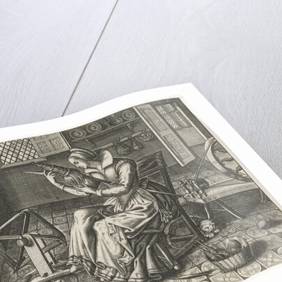 Spinster in an interior by Jan van Halbeeck