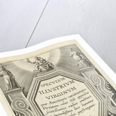Title print for Speculum Illustratum Virginum by Theodoor Galle