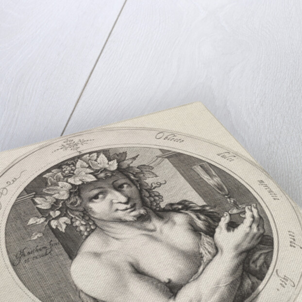 Bacchus with glass by Jacob Matham