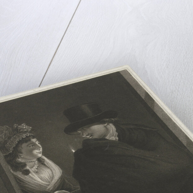 Two lovers at the door by Lambertus Antonius Claessens