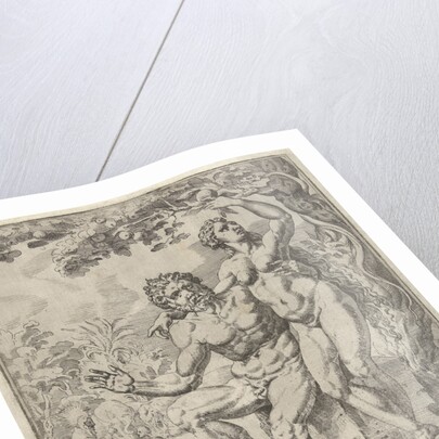 Adam and Eve picking the forbidden fruit by Dirck Volckertsz Coornhert