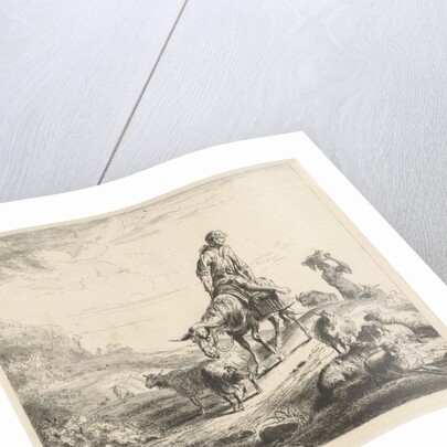 Man on a donkey by William Young Ottley