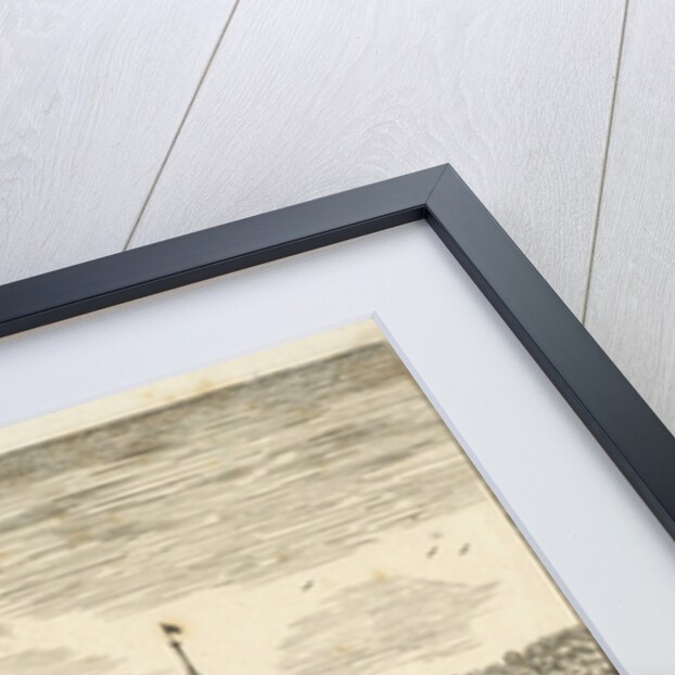 River view with man and boat by Herman Saftleven