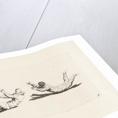 Harlequin clown move about without using their arms and legs by Pieter Schenk II