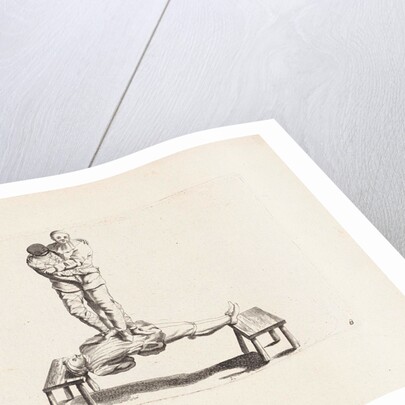 Three clowns do a circus by Pieter Schenk II