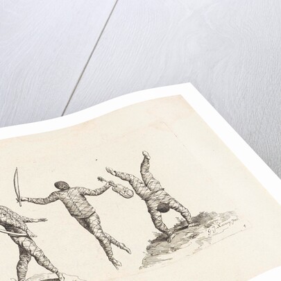 Three harlequins by Pieter Schenk II