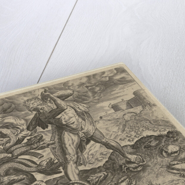 Hercules overcomes the Hydra of Lerna by Julius Goltzius