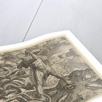 Hercules overcomes the Hydra of Lerna by Julius Goltzius