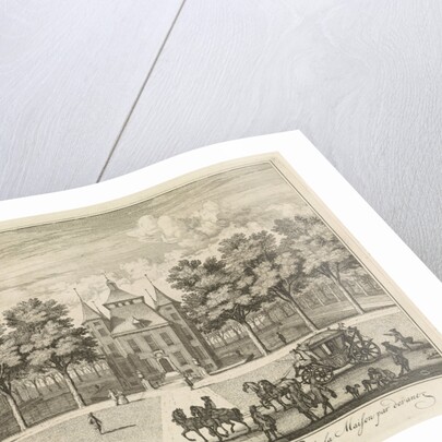 Castle Heemstede, Square and stables, Sight from Starrenbos by Isaac de Moucheron